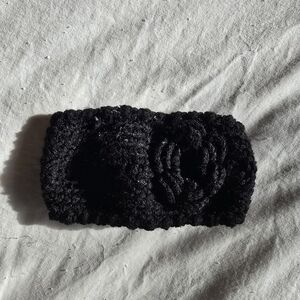 Elegant Black Crochet Headband